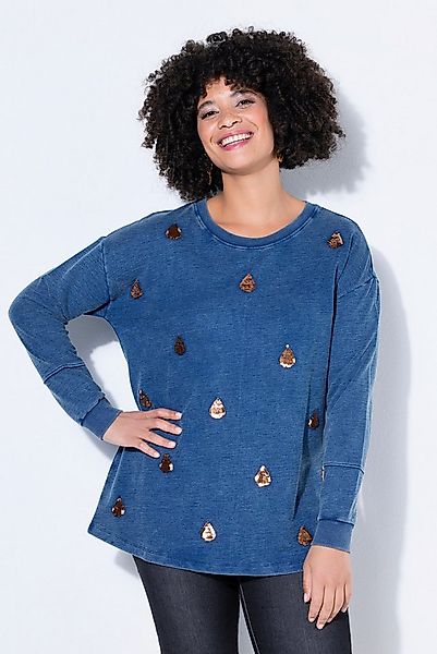 Angel of Style Sweatshirt Sweatshirt Loose Fit Jeansoptik Kuper-Pailletten günstig online kaufen