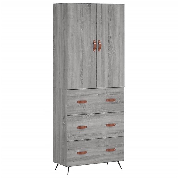 vidaXL Highboard Grau Sonoma 69,5x34x180 cm Holzwerkstoff 3195825 günstig online kaufen