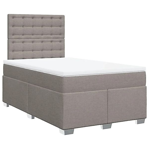 vidaXL Boxspringbett mit Matratze Taupe 120x190 cm Stoff 3292745 günstig online kaufen