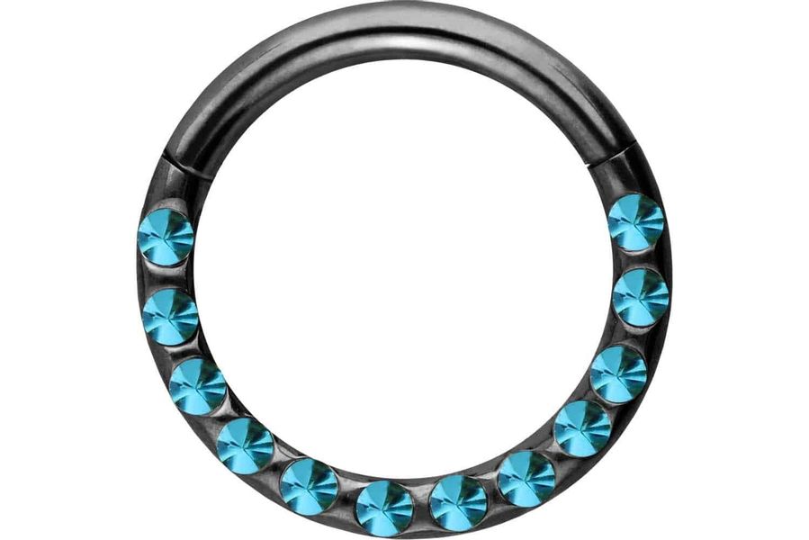 PIERCINGLINE Nasenpiercing Chirurgenstahl Segmentring Clicker KRISTALLE günstig online kaufen