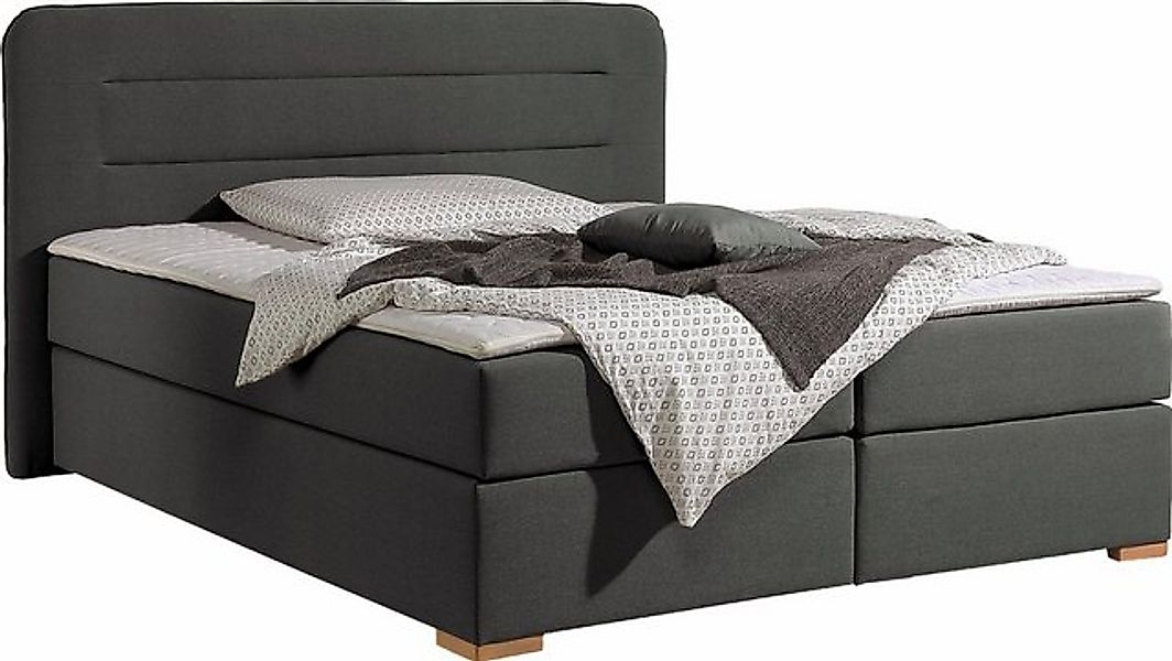 Home affaire Boxspringbett "Manchester", 5 Breiten, 3 Ausführungen, 2 Härte günstig online kaufen