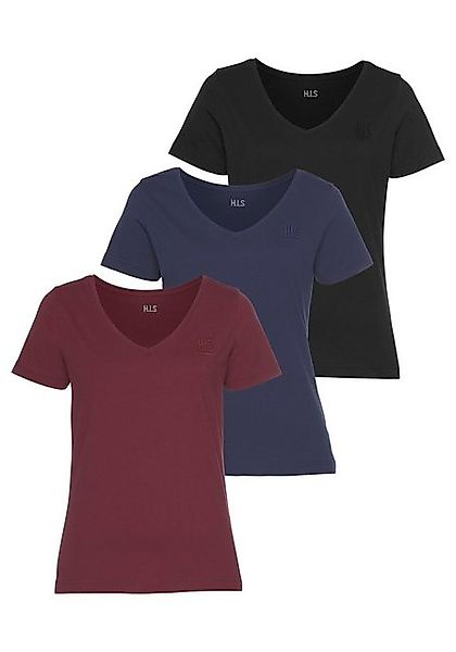 H.I.S T-Shirt Essential-Basics (Spar-Set, 3er-Pack) hüftlange Passform, fig günstig online kaufen