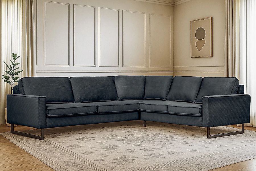 Home affaire Ecksofa "Pinto, XXL, 250/290 cm, langer Schenkel, Ottomane" Co günstig online kaufen