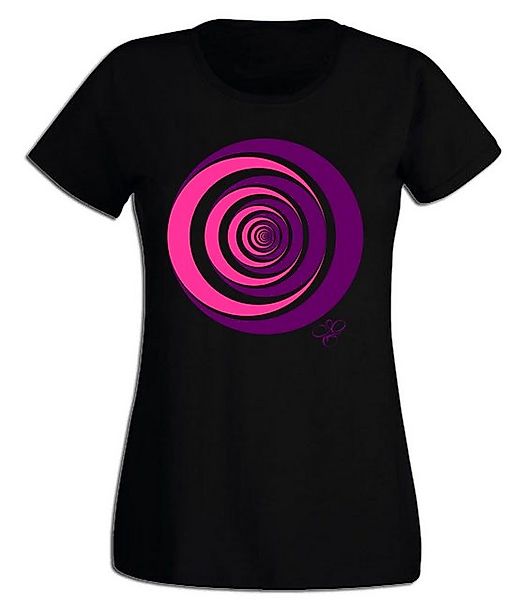 G-graphics T-Shirt Damen T-Shirt - Optische Täuschung Pink-Purple-Collectio günstig online kaufen