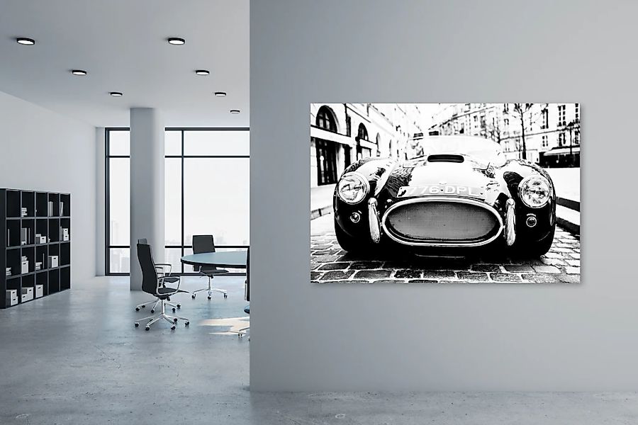 queence Leinwandbild »Oldtimer«, Auto-Modern-Kunst-Schwarz-Weiß, (1 St.), A günstig online kaufen
