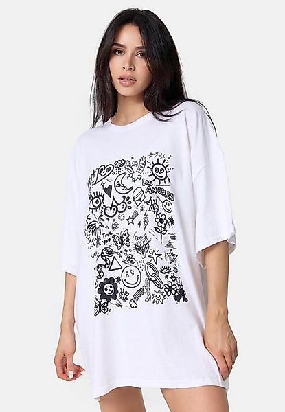 Worldclassca T-Shirt Worldclassca Oversized Print T-Shirt lang Sommer Shirt günstig online kaufen