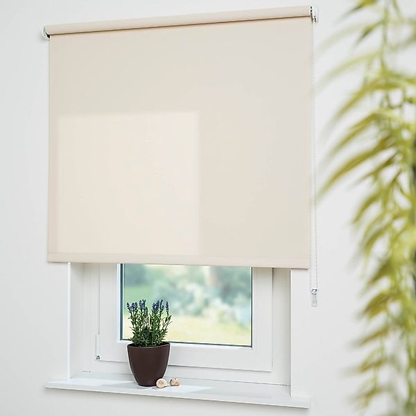 Liedeco Seitenzugrollo »Uni«, Lichtschutz, mit Bohren, freihängend, Montage günstig online kaufen