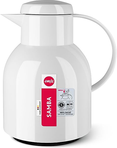 Emsa Isolierkanne »Samba«, 1 l, zeitloses Design, einfacher Knopfdruck, 24h günstig online kaufen