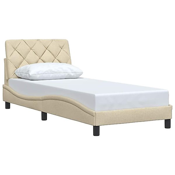 vidaXL Bett Bettgestell ohne Matratze Creme günstig online kaufen