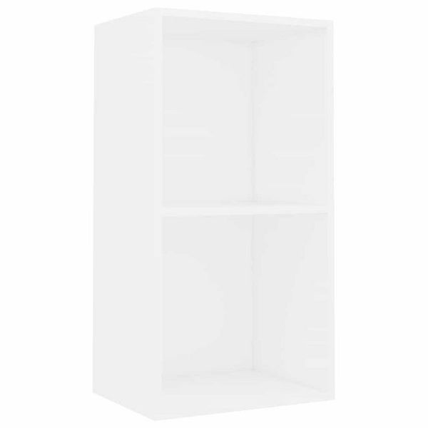 vidaXL Bücherregal Bücherregal 2 Fächer Weiß 40x30x76,5 cm Holzwerkstoff günstig online kaufen