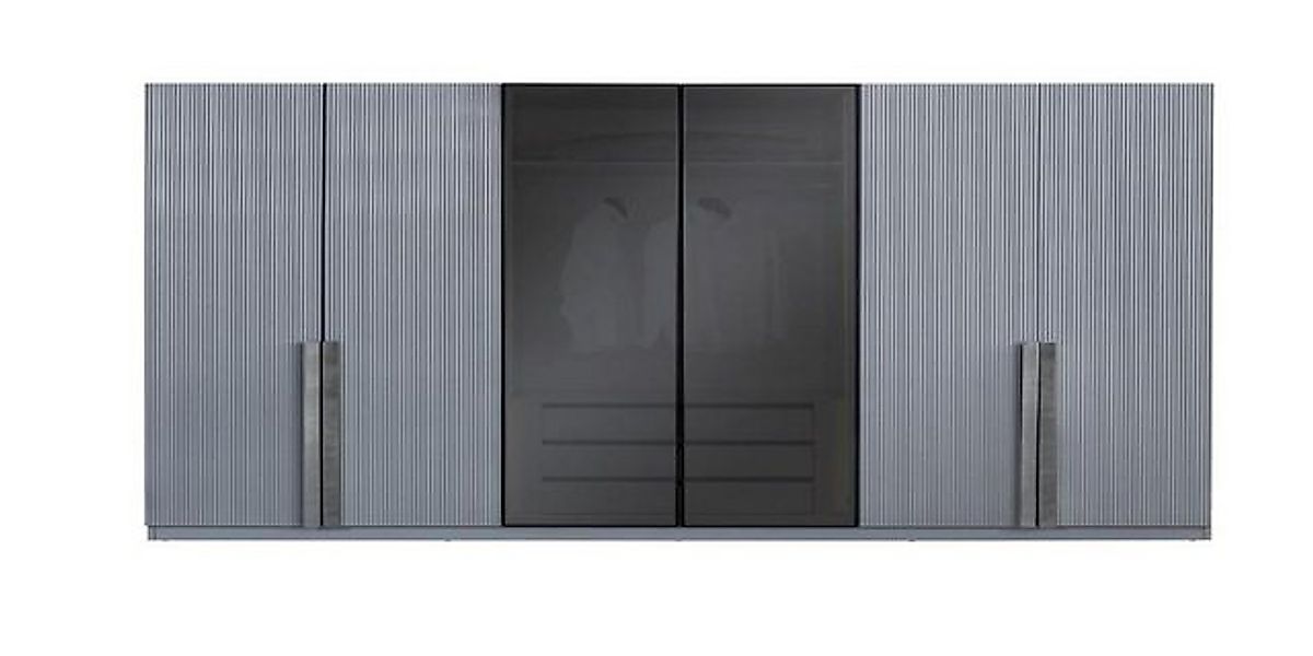 Xlmoebel Kleiderschrank Moderner Grauer Glasschrank für das Schlafzimmer - günstig online kaufen