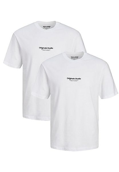 Jack & Jones T-Shirt 2-er Set Logo Kurzarm JORVESTERBRO (2-tlg) JORVESTERBR günstig online kaufen