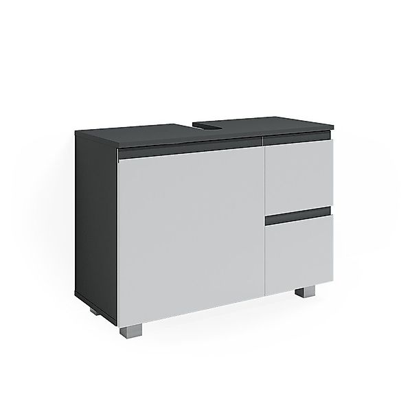 Vicco Waschbeckenunterschrank J-Shape, Weiß/Anthrazit, 80 x günstig online kaufen
