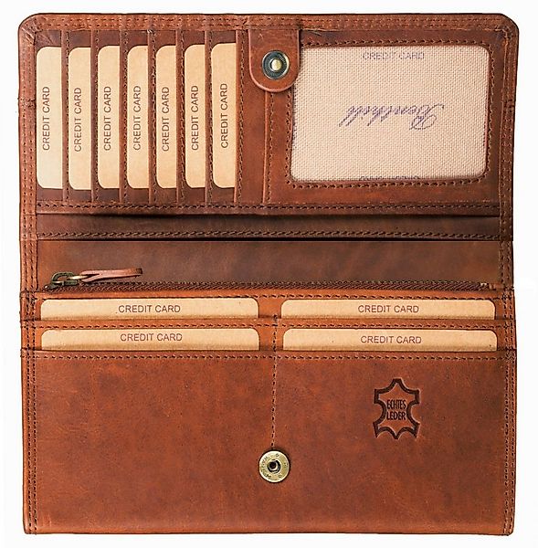 Benthill Geldbörse Damen Echt Leder RFID Portemonnaie mit vielen Kartenfäch günstig online kaufen