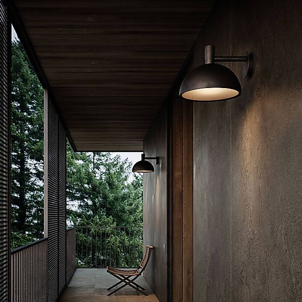 Außenwandleuchte Arki schwarz Ø 35 cm günstig online kaufen