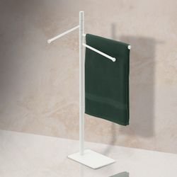 relaxdays Handtuchständer mit 3 Stange, weiß günstig online kaufen