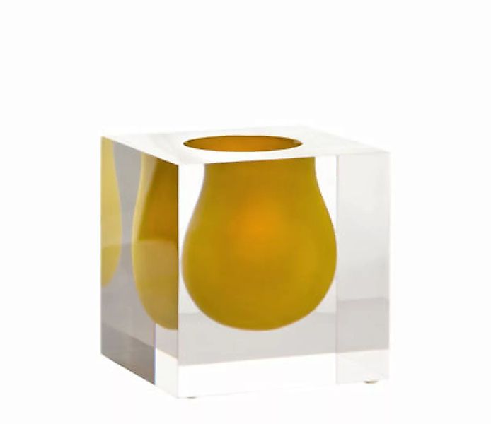 Vase Bel Air Mini Scoop plastikmaterial orange / Acryl - Quadrat L 10 cm - günstig online kaufen