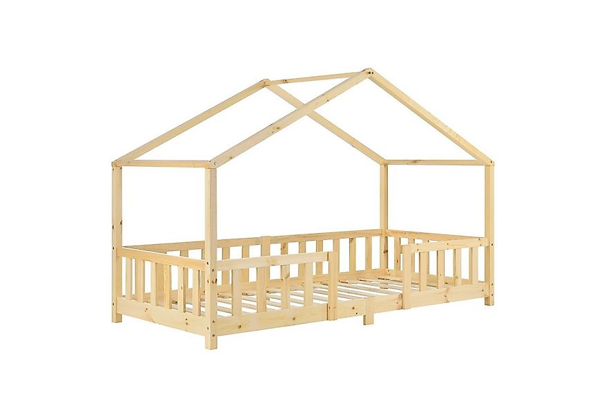 en.casa Kinderbett, »Treviolo« Haus-Optik Montessori 90x200 cm Holzfarben günstig online kaufen