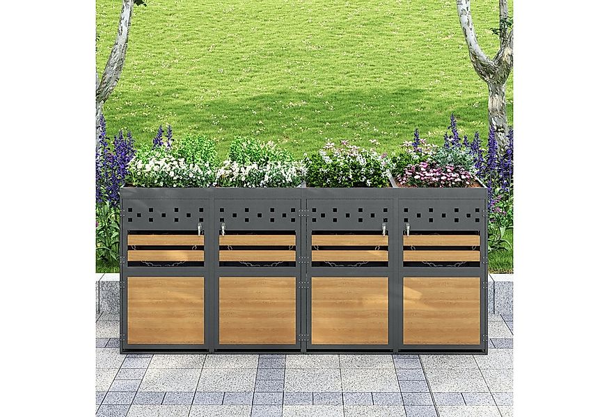 LVHOM Mülltonnenbox Veredelungssystem, 120-240 Liter x2er/x4er (Pflanzen-Da günstig online kaufen