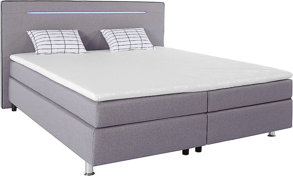 COLLECTION AB Boxspringbett, inkl. LED-Beleuchtung, Topper und Kissen günstig online kaufen