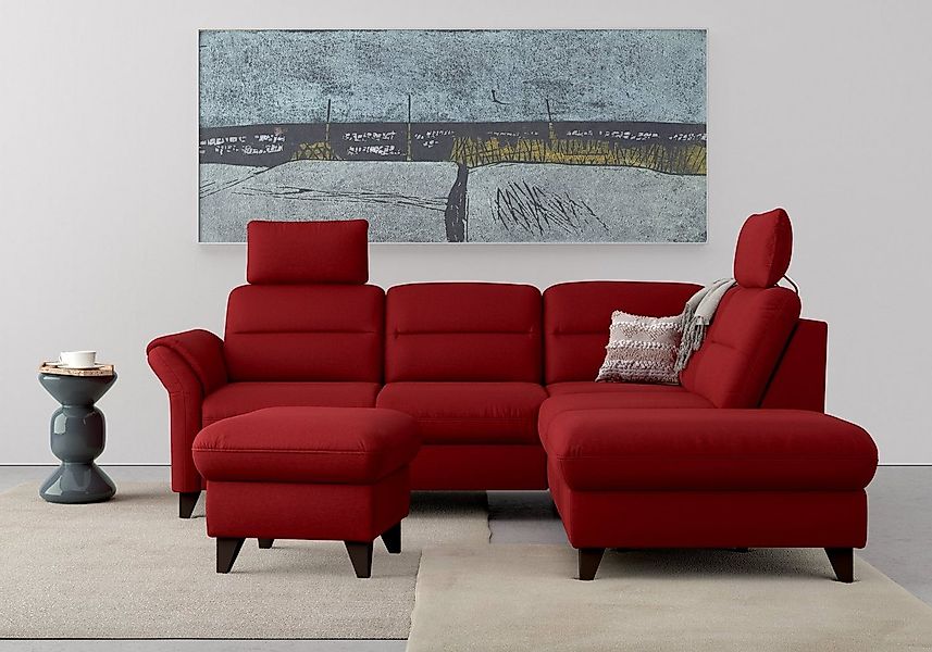 sit&more Ecksofa Mellum L-Form, Federkern, wahlweise mit Bettfunktion, Stau günstig online kaufen