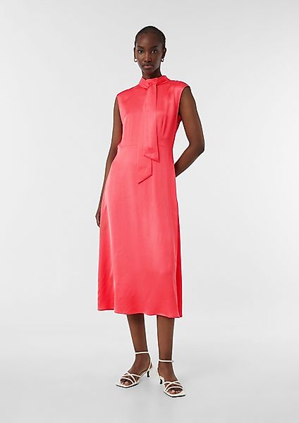 Comma Maxikleid Ausgestelltes Satinkleid in Midilänge günstig online kaufen