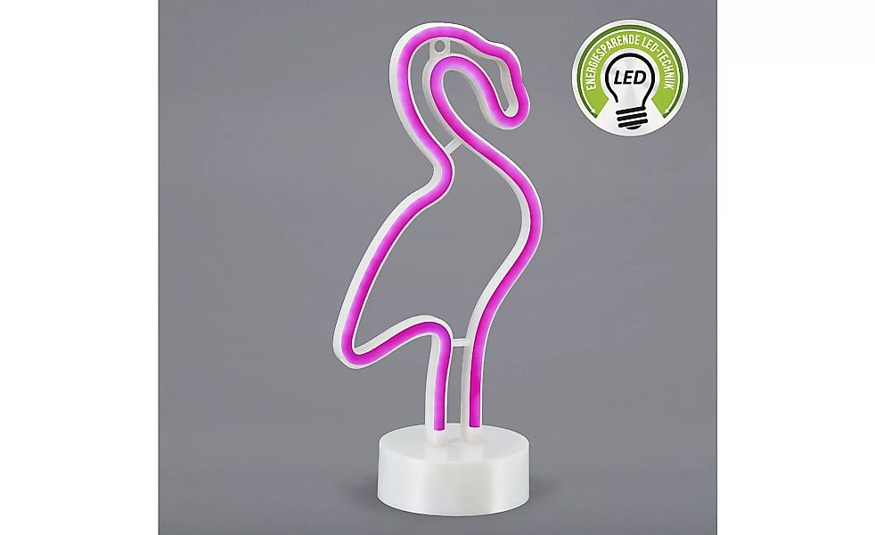 LED Tischleuchte 1-flammig  Flamingo - rosa/pink - 15 cm - 32 cm - 10 cm - günstig online kaufen