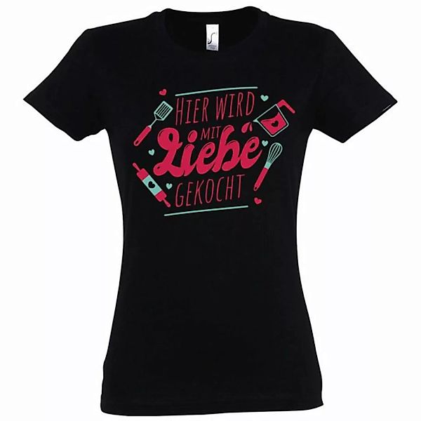 Youth Designz Print-Shirt "Hier wird mit Liebe gekocht" Damen T-Shirt mit m günstig online kaufen
