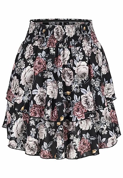 CLOUD 5IVE Sommerrock "CLOUD 5IVE Tiered Mini Skirt wit flower aop" 1 Stk. günstig online kaufen
