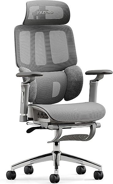 Musso Bürostuhl mit 3-Zonen-Lendenstütze, 4D-Armlehnen & Fußstütze, ergonom günstig online kaufen