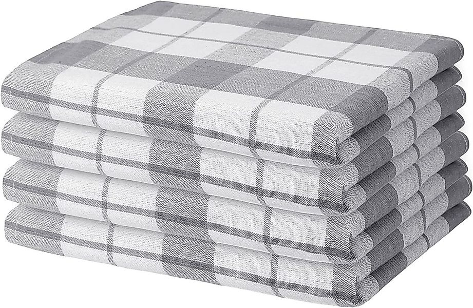 Hometex Premium Textiles Geschirrtuch 4er Set Geschirrtücher Grubentücher, günstig online kaufen