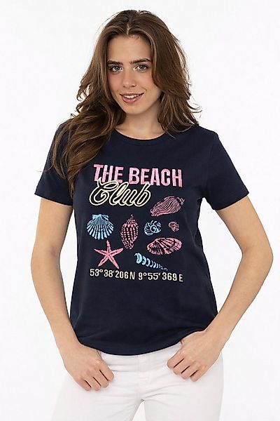 Zwillingsherz T-Shirt "Beach" Rundhals, großes maritimes Motiv mit Stickere günstig online kaufen