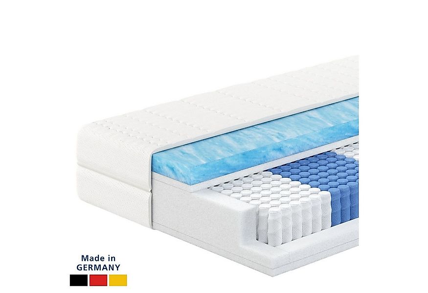 Taschenfederkernmatratze 1000 Federn, 7-Zonen Federkernmatratze, Memory Foa günstig online kaufen