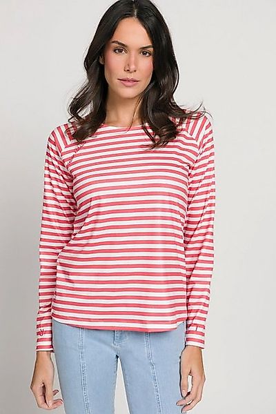Gina Laura Rundhalsshirt Shirt Ringel Rundhals Raglan-Langarm günstig online kaufen
