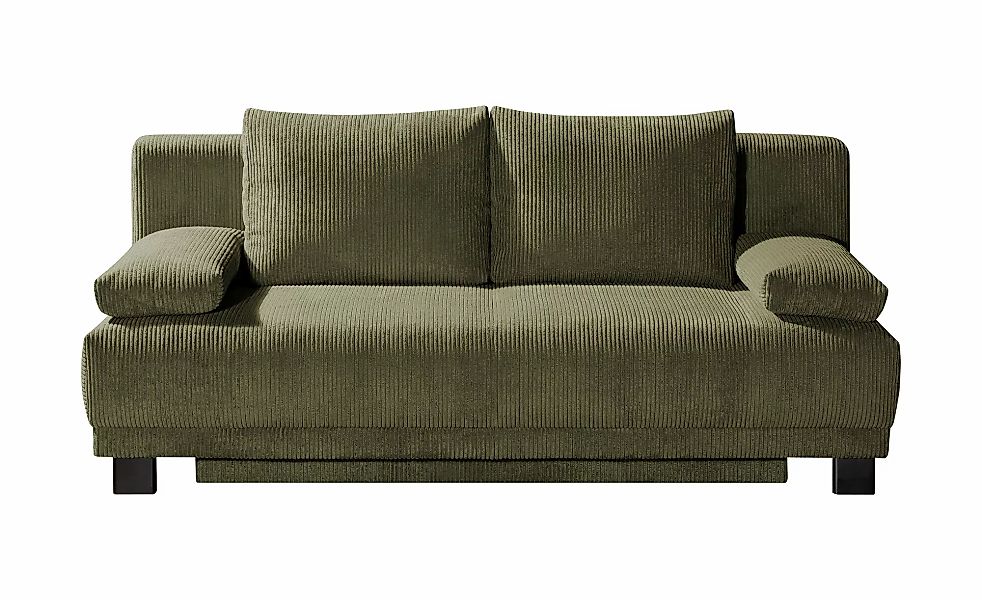 Schlafsofa aus Cord Luna ¦ grün ¦ Maße (cm): B: 200 H: 89 T: 96.0 Polstermö günstig online kaufen