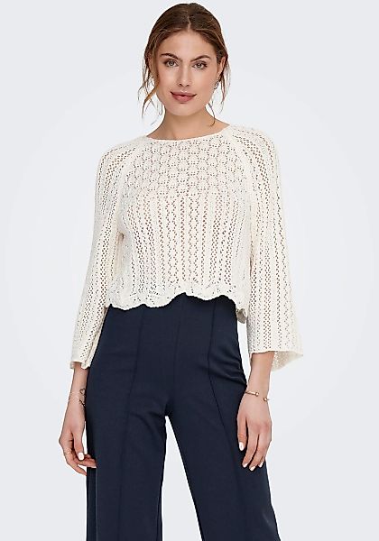 ONLY Strickpullover ONLNola Life (1-tlg) Lochmuster günstig online kaufen