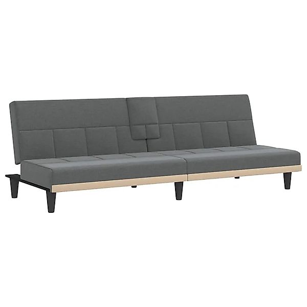 vidaXL Schlafsofa mit Getränkehaltern Dunkelgrau Stoff 351864 günstig online kaufen