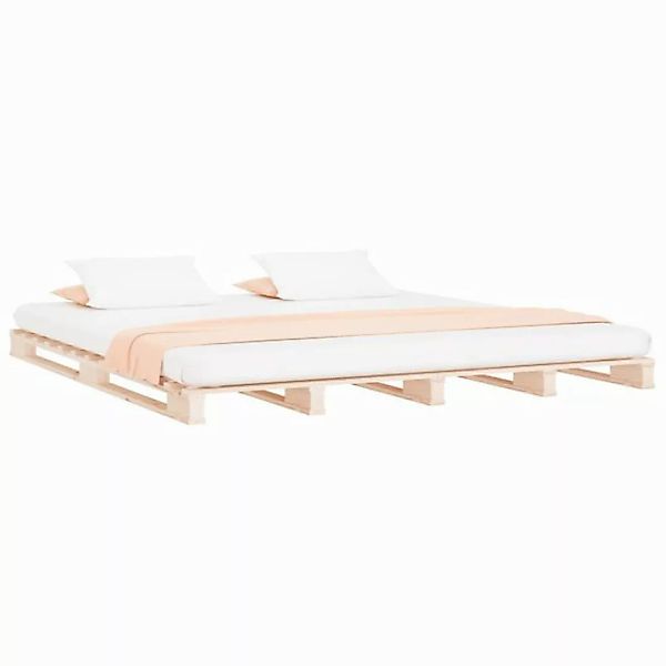 furnicato Bett Palettenbett 135x190 cm Massivholz Kiefer (1-tlg) günstig online kaufen