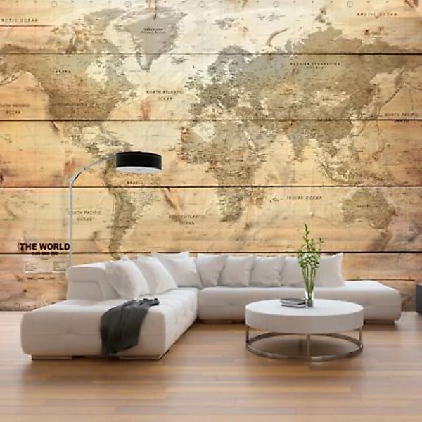 artgeist Fototapete Map on Boards mehrfarbig Gr. 250 x 175 günstig online kaufen