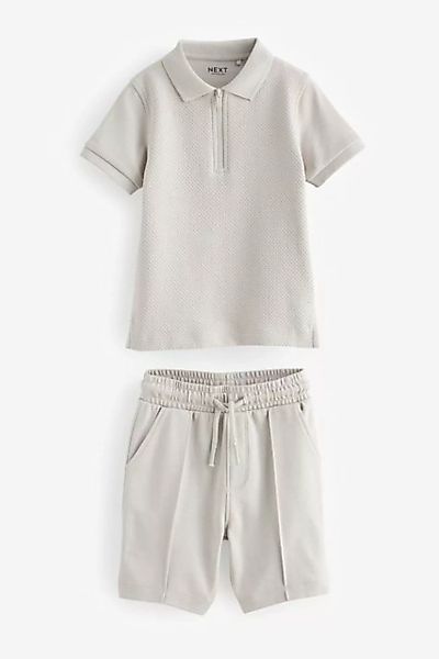 Next Shirt & Shorts Polohemd mit Reißverschluss und Shorts im Set (2-tlg) günstig online kaufen