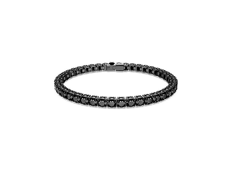 Swarovski Armband Matrix Tennis Armband Rundschliff, Schwarz, rhodiniert 56 günstig online kaufen