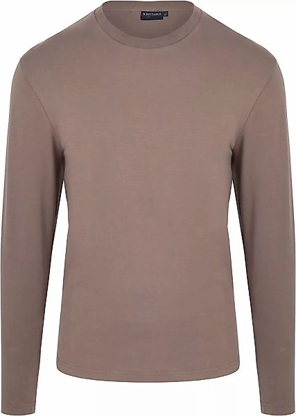 Suitable Respect Longsleeve Heavy T-shirt Taupe - Größe M günstig online kaufen