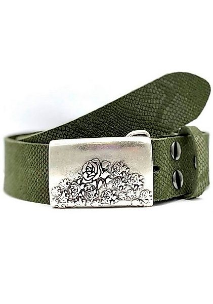 Rettungsring Gürtel Koppelgürtel Vollrindleder, Vintage-Style, Reptilienprä günstig online kaufen