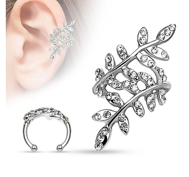 Order & Smile Schmuck Ohrklemme Ear Cuff Ohrklemme Blätter günstig online kaufen