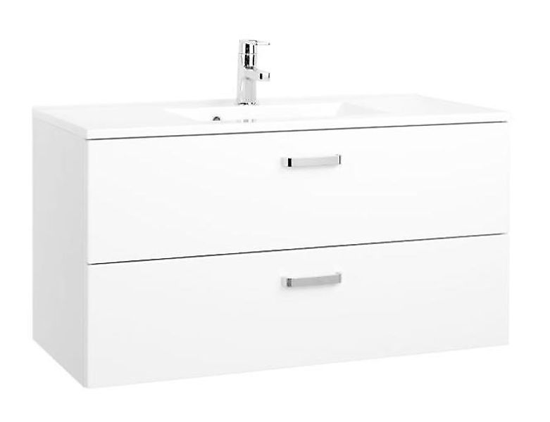 Waschtisch 100 mit 2 Auszügen Bologna von Held Möbel Weiß günstig online kaufen