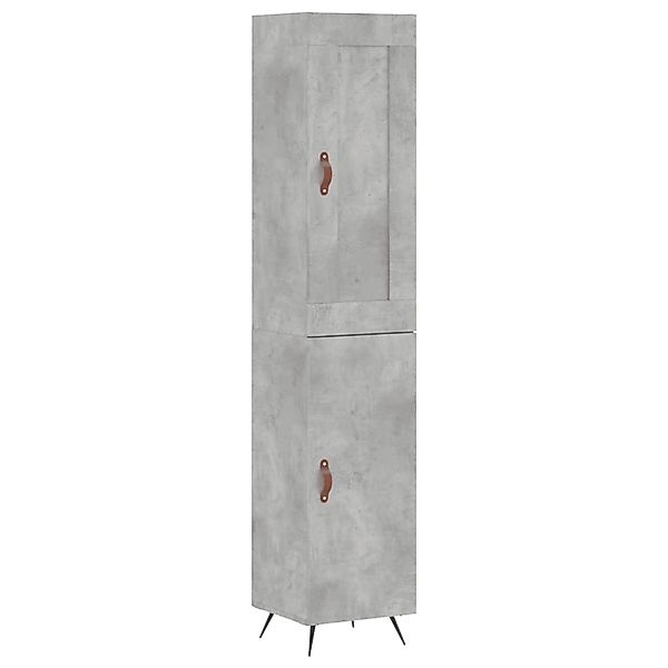 vidaXL Highboard Betongrau 34,5x34x180 cm Holzwerkstoff 3200109 günstig online kaufen