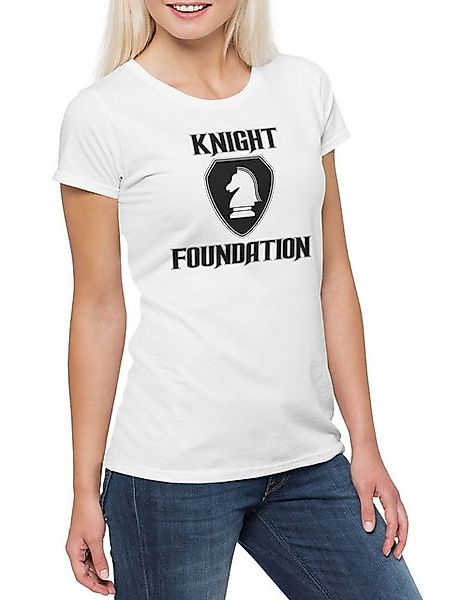 Urban Backwoods Print-Shirt White Knight Foundation Logo Damen T-Shirt TV R günstig online kaufen