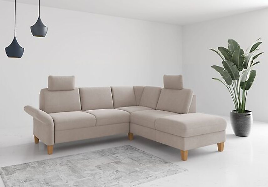 Home affaire Ecksofa "Rochelle, L-Form", wahlweise mit Armteilverstellung, günstig online kaufen