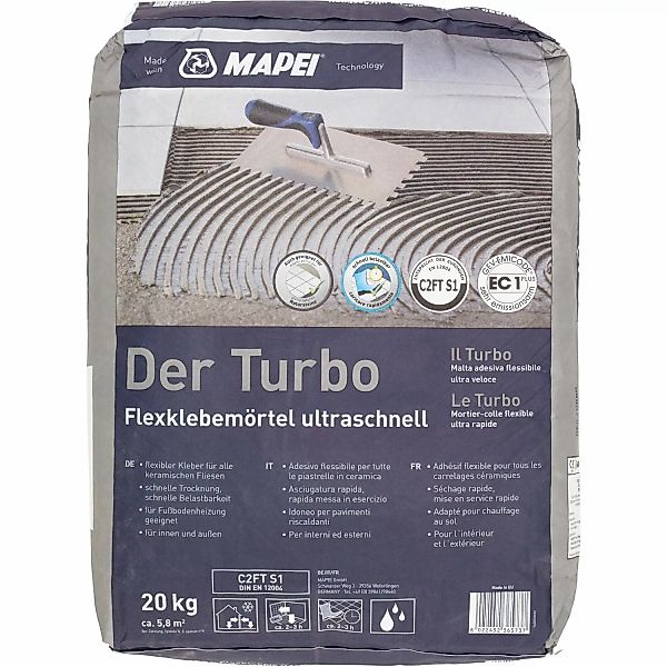 Mapei Turbo Flexmörtel schnell C2FT S1 20 kg günstig online kaufen