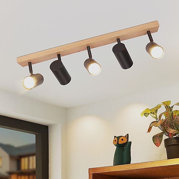 Nettlife Deckenstrahler Deckenstrahler 4/5 Flammig Holz günstig online kaufen